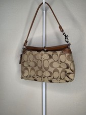 Coach Signature C Turnlock Mini Bag/Wristlet Khaki Brown picture