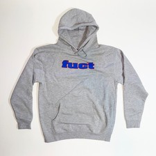 FUCT OG Logo Hooded Sweatshirt Heather Grey L *RARE picture
