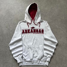 Colosseum Arkansas Razorbacks Hoodie Vintage 2000s White Red Mens Medium picture