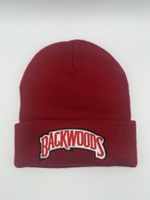 Backwoods Tobacco Burgundy Cuffed Knit Beanie Embroidered Logo OSFM picture