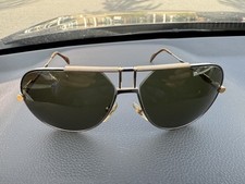 VINTAGE ALAIN DELON SIRIUS AVIATOR SUNGLASSES G-15 GREEN LENSES By Optic ACTUELL picture