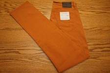 NWT MEN'S AG ADRIANO GOLDSCHMIED JEANS Everett Slim Straight Orange Sateen $198 picture