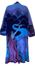 82 One Of A Kind Hand Painted Wool Coat Stevie Nicks Osfm Vintage Saraluna picture