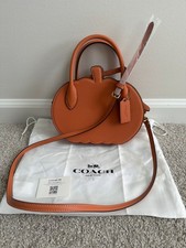 Coach Pumpkin Bag CU868 Faded Orange Glovetanned Leather Crossbody Halloween NEW picture