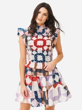 SEA NY Nohr quilt patchwork short dress NWT size Small cottagecore ORIG. $375 picture