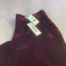 LAGENCE Dark Port Velvet Straight Leg Silk Viscose Pants Size 8 NWT picture