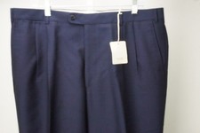 Zanella Sartoriale Giorgio Blue Mohair Wool Mens Pants Trousers Sz 58 EU NEW picture
