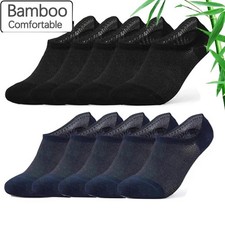 10Pack Men/Women Cotton Bamboo Socks No Show Ankle Low Cut Sport Nonslip Breathe picture