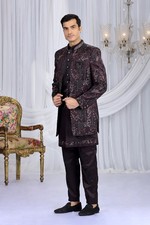 3 Pc Indian Mens Designer Wedding Bollywood Wear Traditional Indo Western India picture