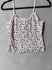 NWT Parke x Target Women's Pointelle Tank Top - Cream Floral Size Small picture