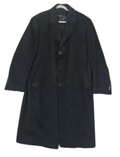 Jacob Siegel x Nordstrom Loro Piana Black Lambswool Overcoat Men's Size 50/40R  picture