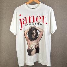 Vintage 90s Janet Jackson T-Shirt Large Tultex Barcelona Palau Sant Jordi R&B picture