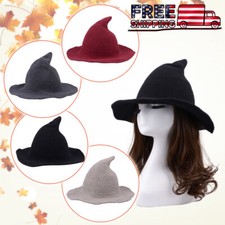 Witch Halloween Costume Modern Winnter Fall Fashion Hat Sheep Foldable Wool picture