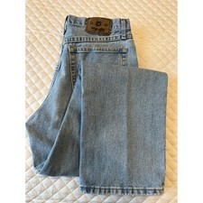 Wrangler Authentic Jeans Mens 32x32 Relaxed Fit Light Wash Denim 97601SB picture