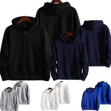 Men's Heavy Weight Regular Fleece Lined Zip Up Hoodie Sweater Jacket picture