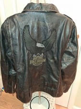 Harley Davidson XL Wild Eagle Factory Distressed Leather Jacket 98017-18VW BNWOT picture