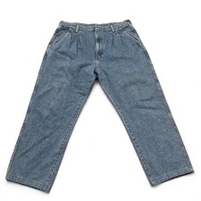 Vintage 90s Wrangler 94300RW Pleated Relaxed Taper Jeans Made In USA picture