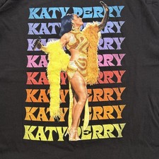 Katy Perry T-shirt Play Las Vegas Residency Tee Black 2X Resorts World Tour EUC picture