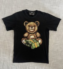 DOMREBEL Sugar Daddy Teddy Bear Money Graphic Tee Black in Men's M Cotton Crew. picture