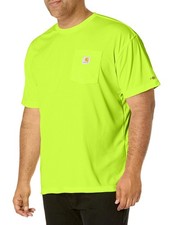 Carhartt Men's Force Relaxed Color Enhanced T-Shirt, Brite Lime, 4X-Large picture