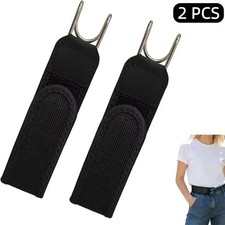 1/2PCs Tactical Metal Hook Elastic Belt Buckle-Less Invisible Waist Belt Closure picture