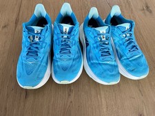 Size 11 2E Wide Hoka One One Clifton 10 Skyward Blue Mens Running Shoes Per Pair picture