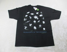 NEW VINTAGE Libety Graphics Shirt Mens XL Black Highlights Of The Universe 90s picture