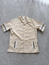 Vintage 70s Jantzen Cabana Uniform Shirt Men’s Large Tan Cotton Polyester picture
