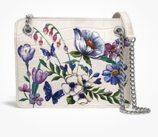 Brighton Blanc Jardin Sylvie Chain Bag White-Multi. NICE  NWOT  MSRP $250 picture