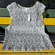 NWT Gap Blue & White Sleeveless Shirt XXL picture