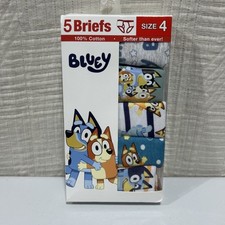 Bluey Boys 100% Combed Cotton Underwear Briefs, Sizes 4 New picture