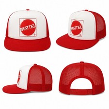 Vintage Mattel Logo K-Studio Pocket Cap Red White Mesh Trucker Hat Snapback picture