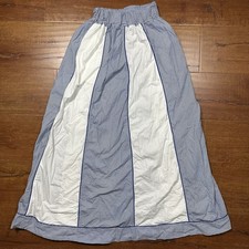 Loretta Caponi Firenze Maxi Skirt XS Blue Stripe Pockets Cotton Luxury Italy picture