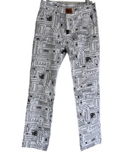 The Hundreds Public Label Pants 30 White Graphic Skater Abstract Line Art RARE picture