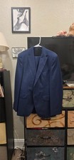BOSS HUGO BOSS, Microcheck Navy, Reda Stretch Wool, EU48/US38 picture