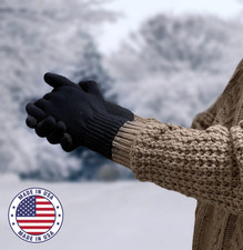 Made In USA: Knit Cashmere Wool Gloves for Men picture