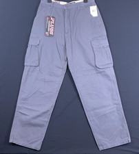 NWT Plugg Mens Relaxed Straight Leg Standard Fit Gray Cargo Pants 31/32 picture