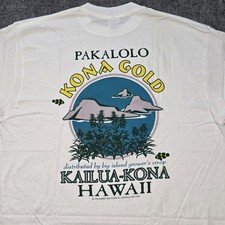 Vintage Hawaii Kona Gold Marijuana Woodstock 1994 New York Weed Shirt Pakalolo picture