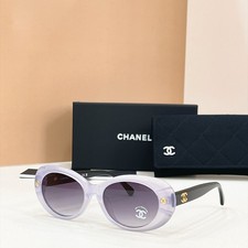 Chanel CH9178 Oval Lavender Gray Gradient Sunglasses 53-18-140 WITH NEW CASE picture