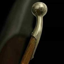 DESIGNER NEW SOLID ANTIQUE SOLID BRASS HANDLE WOODEN WALKING STICK CANE VINTAGE picture