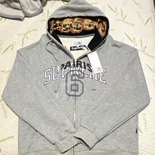 Supreme x MM6 Maison Margiela Gray Full Zip Skull Hoodie Men’s Size M picture