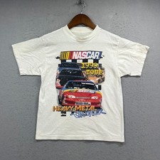 Vintage NASCAR T Shirt Mens Small White 1999 Heavy Metal Thunder Racing Tour picture
