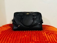 Coach Bennett Satchel F31376 Black Pebbled Leather Gold Hardware Crossbody picture