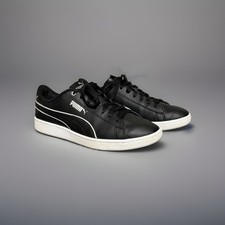 Puma Women's Vikky V2 Leather Sneaker Black/White Size 8.5 picture