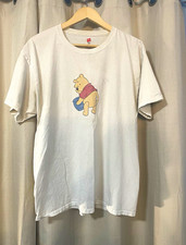 Vintage Hanes Disney Winnie the Pooh Graphic T-Shirt White Men's Size L picture