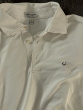 Peter Millar Summer Comfort Polo Mammoth Dunes Sand Valley Mens M White picture
