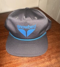 Snowbird Resort Snowboard Ski Cap Blue/Gray 5-Panel with Adjustable Hat picture