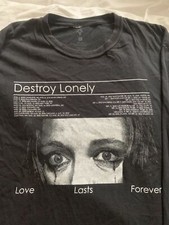 2022 Destroy Lonely Tour Merch “Love Last Forever” black T shirt picture