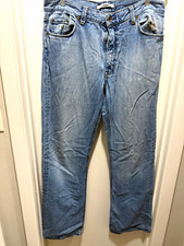 Mavi Men’s Blue Light Wash Denim Jeans Straight Regular Fit Mid Rise Distressed picture