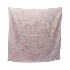 HERMES Carre90 PLEASE HOLD THE LINE Scarf Pink/Multicolor silk with original box picture